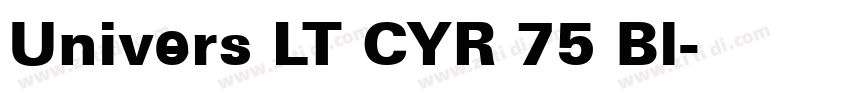 Univers LT CYR 75 Bl字体转换